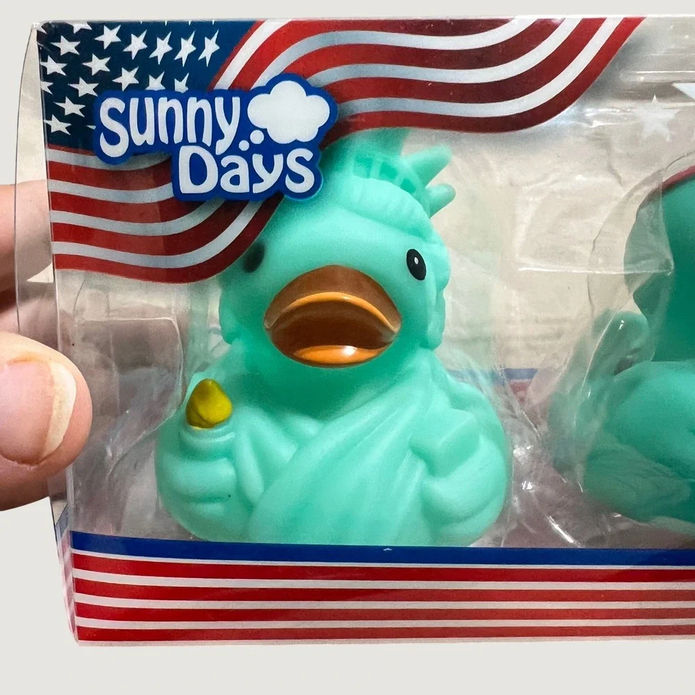 Sunny Days 4 Pack Rubber Ducks Statue of Liberty Rockstar Cowboy Scuba